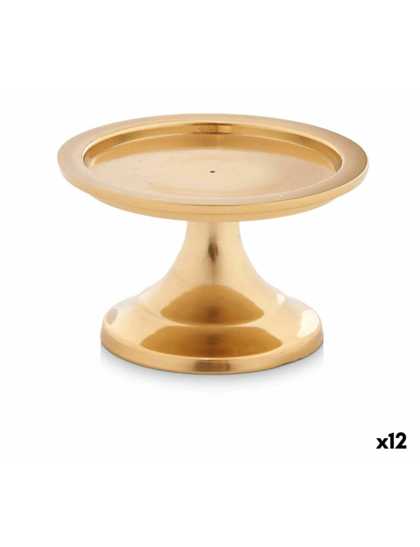 Gift Decor - Candelabro Dourado Alumínio 10 x 6 x 10 cm (12 Unidades)