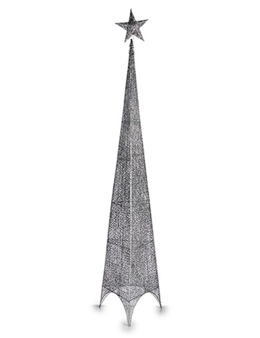 imagem de Árvore de Natal Estrela Torre Prateado Metal Plástico 42 x 218 x 42 cm (3 Unidades)2