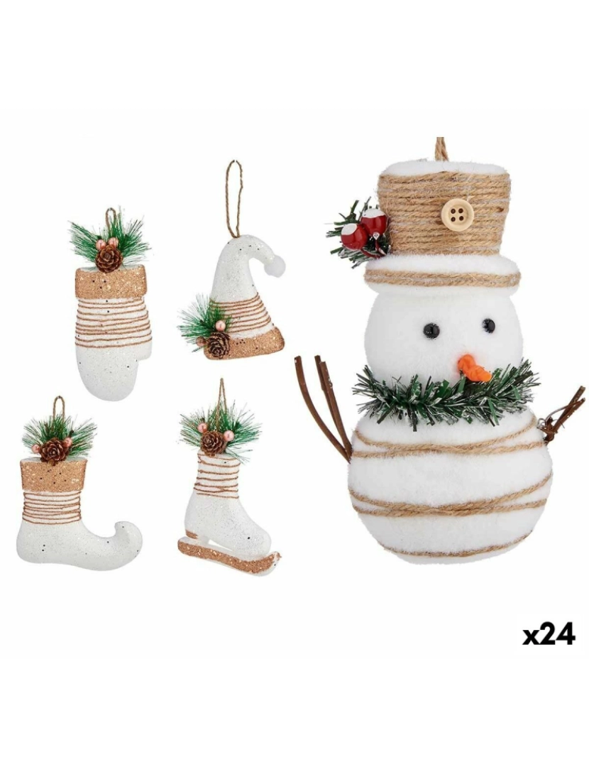 Krist+ - Conjunto de Decorações de Natal Branco (24 Unidades)