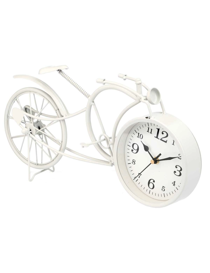imagem de Tafelklok Bicicleta Branco Metal 40 x 19,5 x 7 cm (4 Unidades)2
