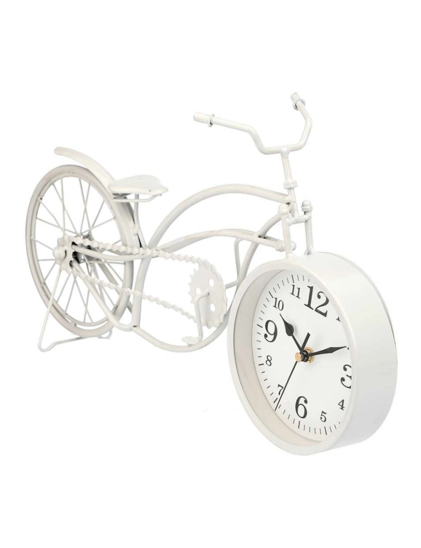 imagem de Tafelklok Bicicleta Branco Metal 42 x 24 x 10 cm (4 Unidades)2