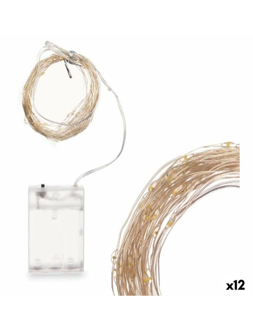 Gift Decor - Grinalda de Luzes LED Branco 10,4 m (12 Unidades)