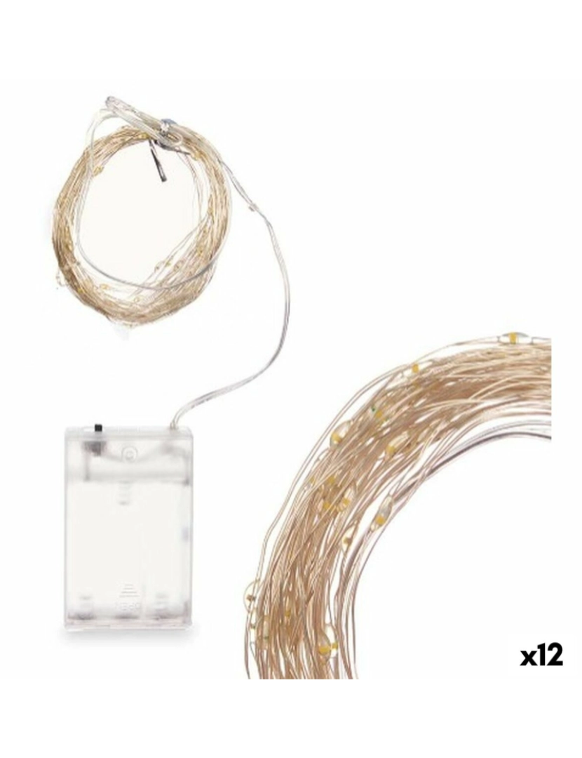 Gift Decor - Grinalda de Luzes LED Branco 15,4 m (12 Unidades)