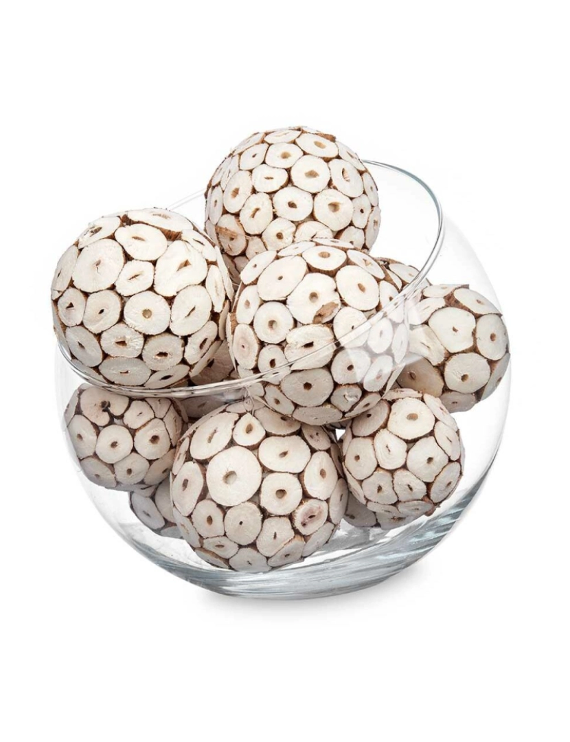 imagem de Conjunto de bolas decorativas Castanho Branco (12 Unidades)3
