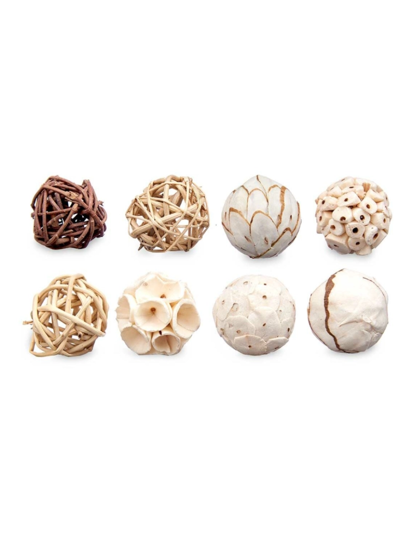 imagem de Conjunto de bolas decorativas Branco Castanho (12 Unidades)2