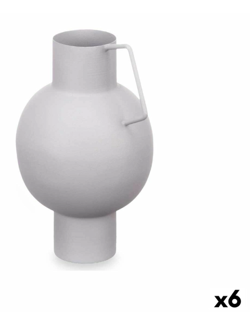 Gift Decor - Vaso Esfera Cinzento Aço 15 x 23 x 13 cm (6 Unidades)