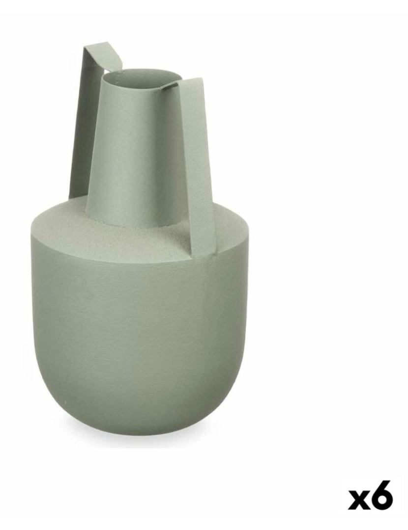 Gift Decor - Vaso Com pegas Verde Aço 14 x 24 x 14 cm (6 Unidades)
