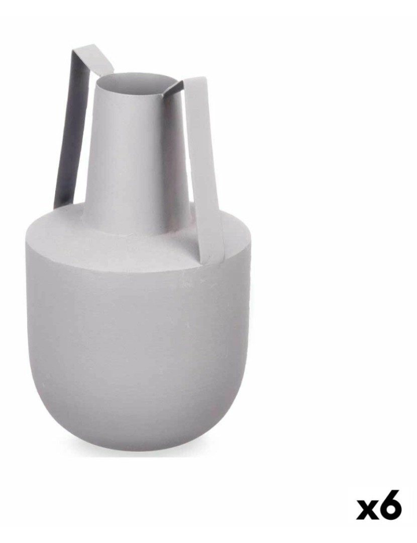 Gift Decor - Vaso Com pegas Cinzento Aço 14 x 24 x 14 cm (6 Unidades)