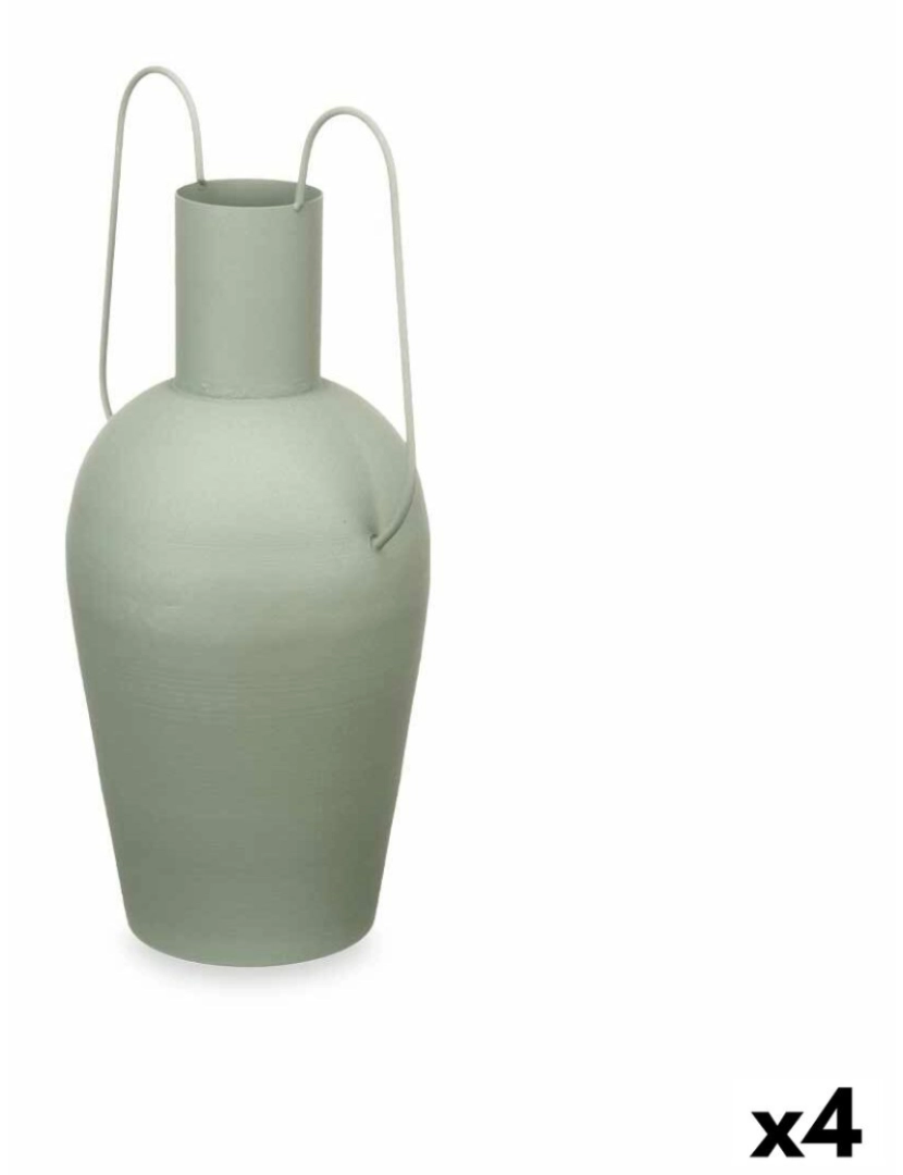 Gift Decor - Vaso Com pegas Verde Aço 24 x 45 x 18 cm (4 Unidades)