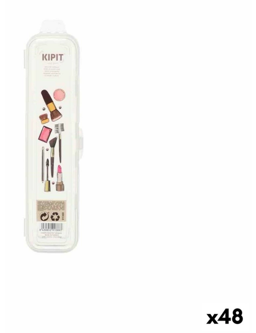 Kipit - Estojo Maquilhagem De viagem Transparente 4,3 x 23,3 x 6,2 cm (48 Unidades)