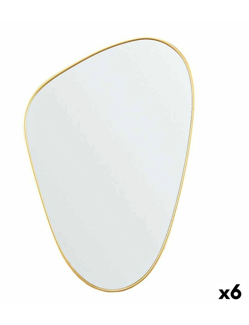 imagem de Espelho de parede Abstrato Dourado Polipropileno 40 x 60 x 2,5 cm (6 Unidades)1