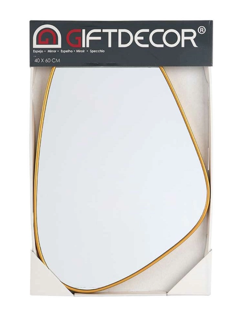 imagem de Espelho de parede Abstrato Dourado Polipropileno 40 x 60 x 2,5 cm (6 Unidades)2