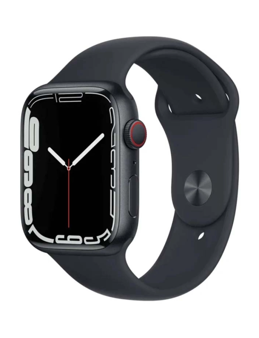 Apple - Apple Watch Series 8 45mm GPS+Cellular Aluminum Case Mostrador: Pulseira Preta: Sport Black Grau A+