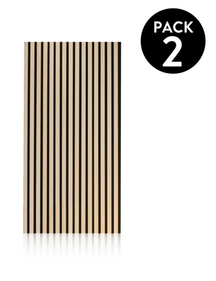 Duehome - Panel acústico Noiseless Negro - Roble 60 x 120 x 2,2 cm