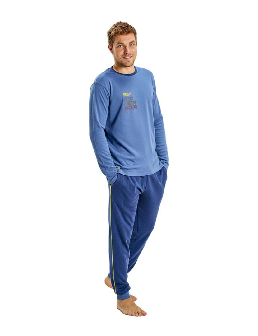 Munich - Pijama Inverno Manga Comprida Homem Azul