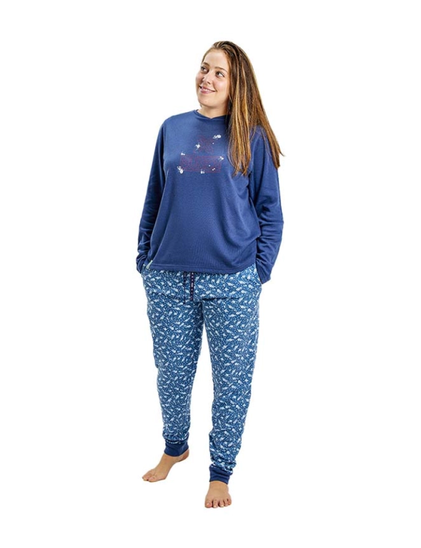 Munich - Pijama Inverno Manga Comprida Senhora Azul