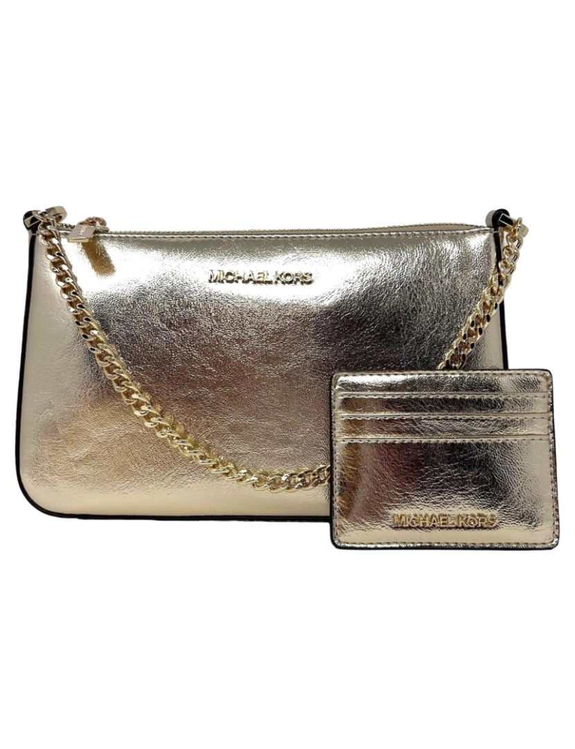 Michael Kors - Michael Kors Conjunto Mala + Porta Cartões Pale Gold 35H3GGZD6M