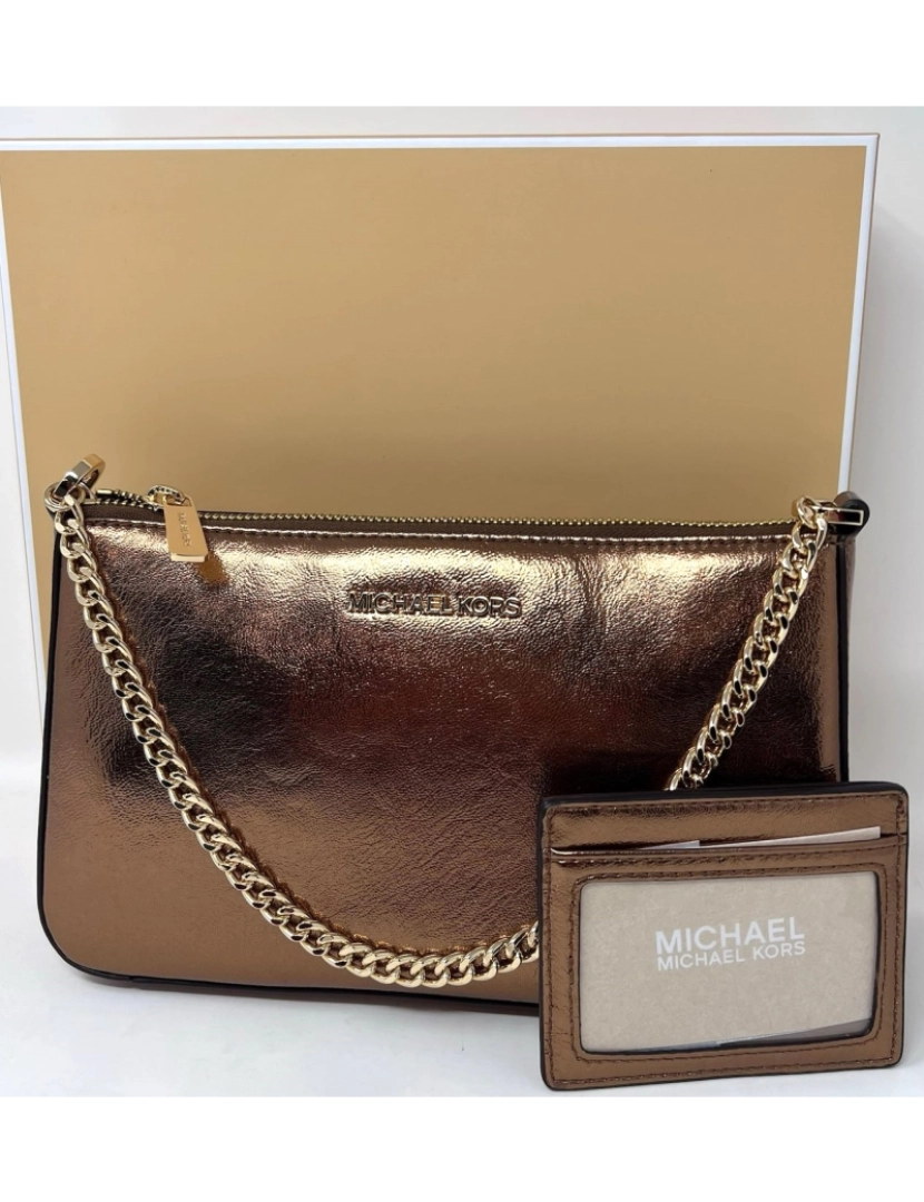 imagem de Michael Kors Conjunto Mala + Porta Cartões Cobre 35H3GGZD6M5