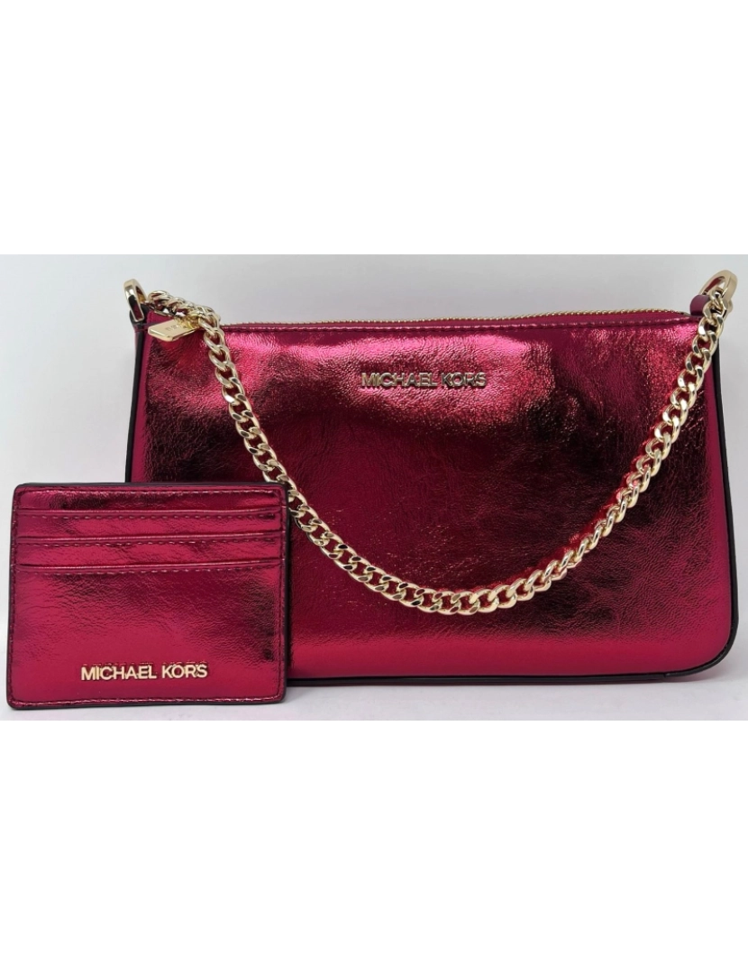 imagem de Michael Kors Conjunto Mala + Porta Cartões Crimson 35H3GGZD6M2