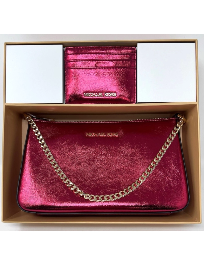 imagem de Michael Kors Conjunto Mala + Porta Cartões Crimson 35H3GGZD6M3