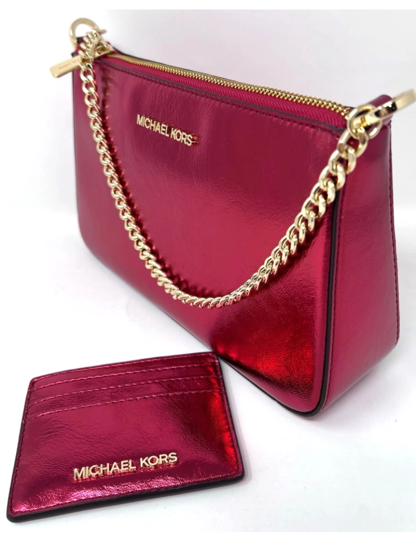 imagem de Michael Kors Conjunto Mala + Porta Cartões Crimson 35H3GGZD6M5