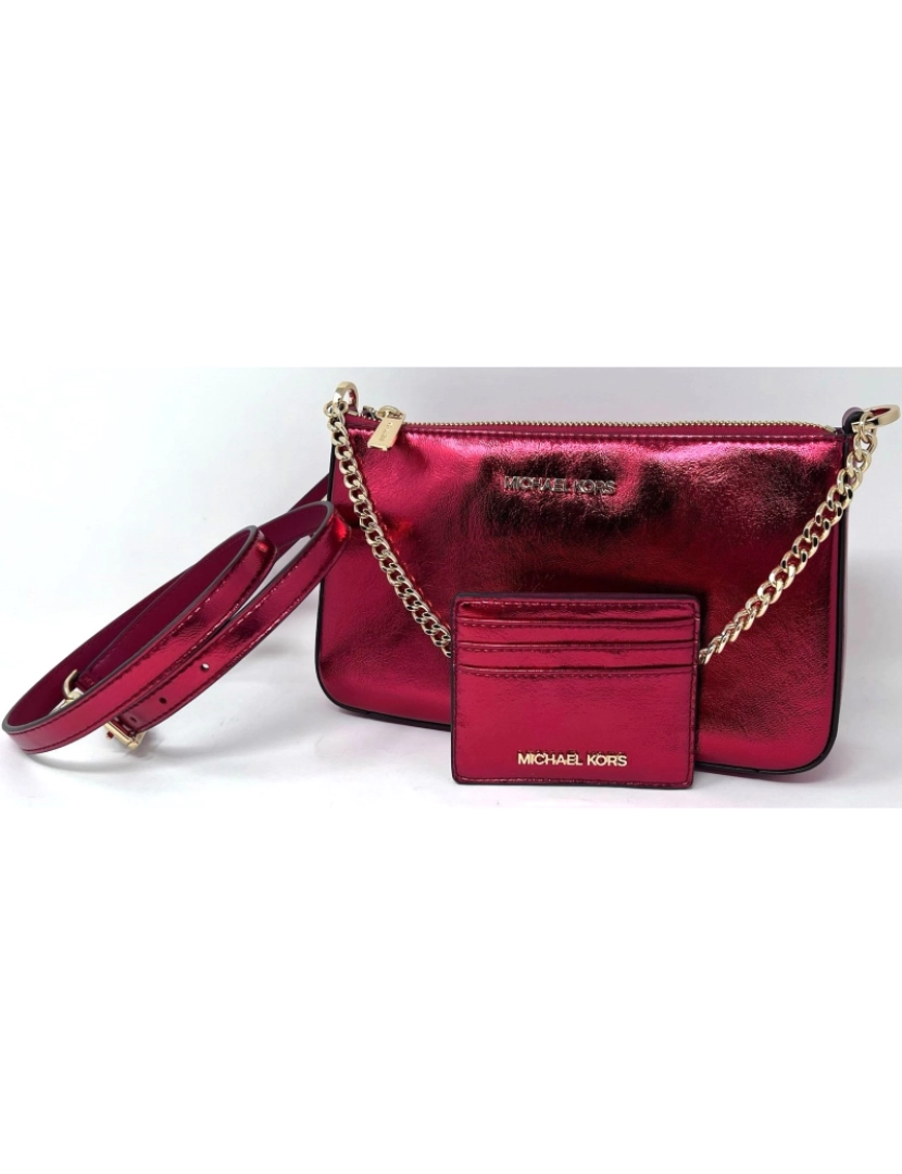 imagem de Michael Kors Conjunto Mala + Porta Cartões Crimson 35H3GGZD6M6