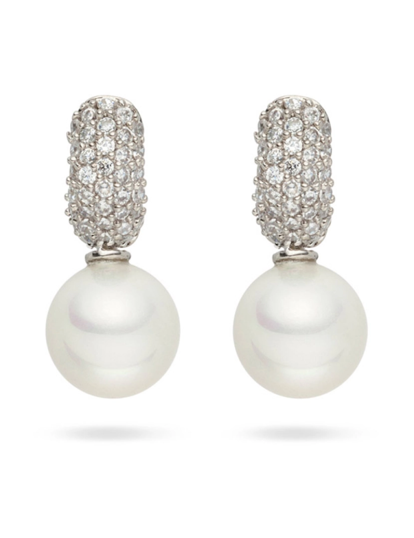 Yamato Pearls - Brincos Zirconia  Prateado
