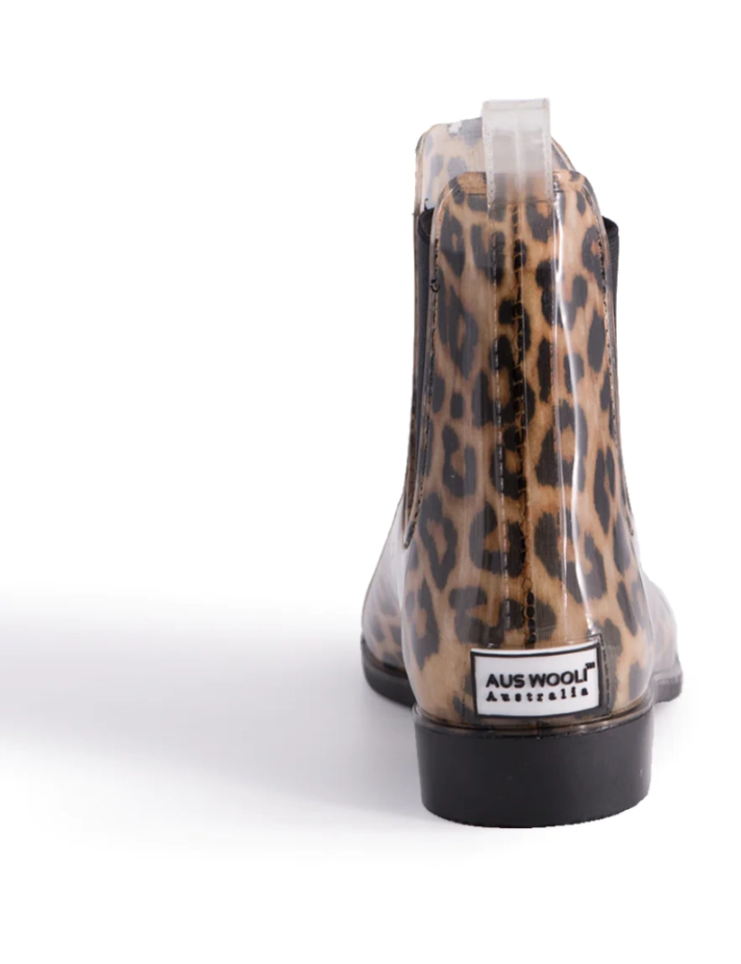 imagem de Aus Wooli Womens Rainboots com livre Sheepskin palmilha Leopard imprimir5