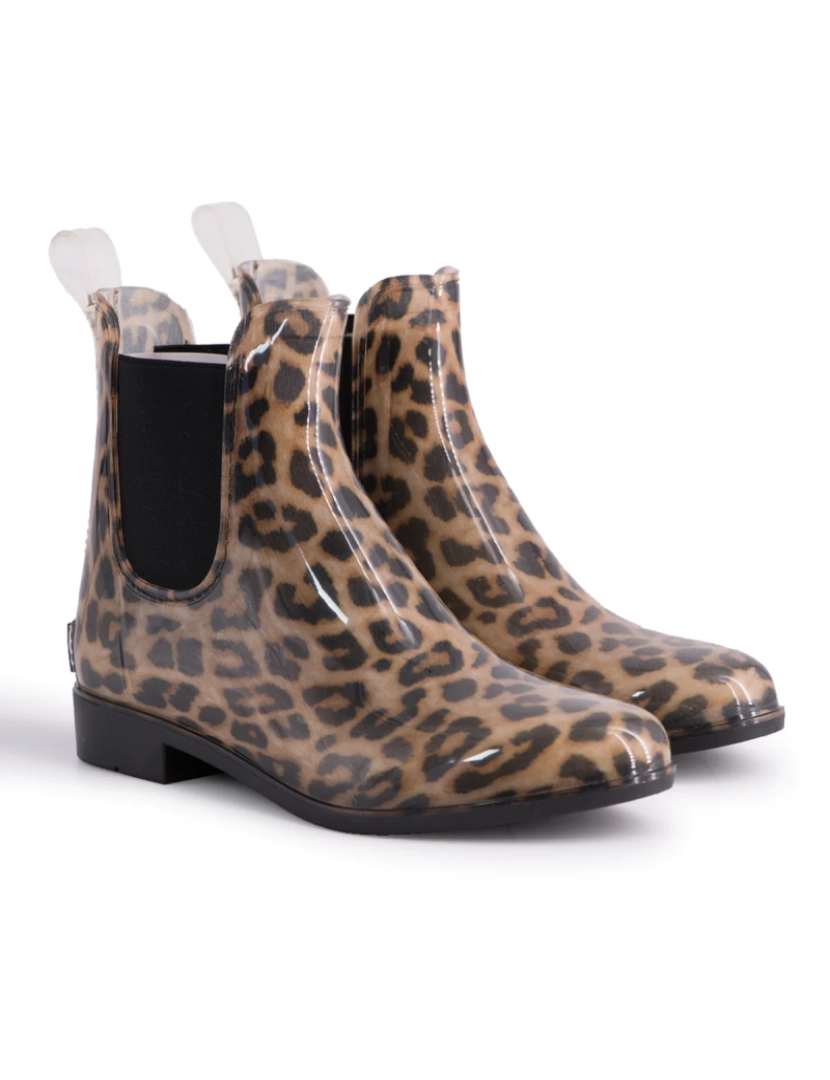 imagem de Aus Wooli Womens Rainboots com livre Sheepskin palmilha Leopard imprimir8