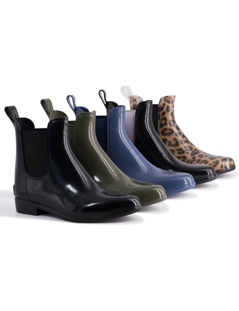 imagem de Aus Wooli Mulheres Rainboots com Sheepskin grátis Insole Marinha10