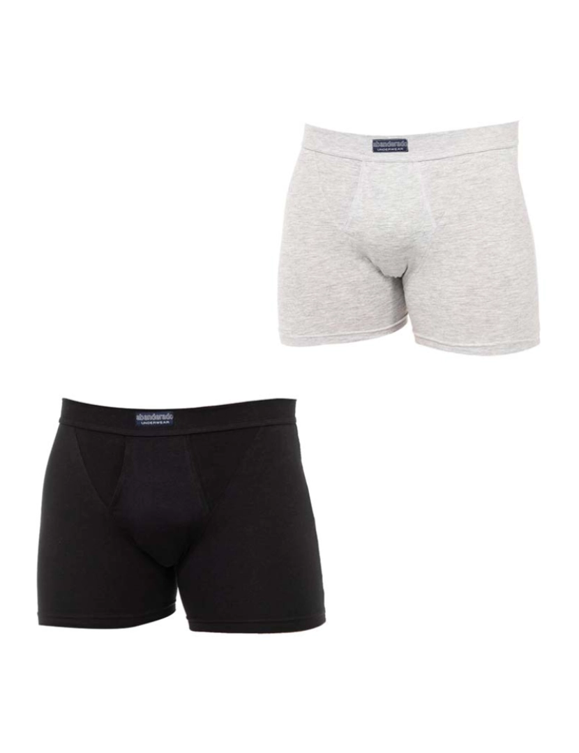 Abanderado - Pack 2 Boxers Homem Preto e Cinza