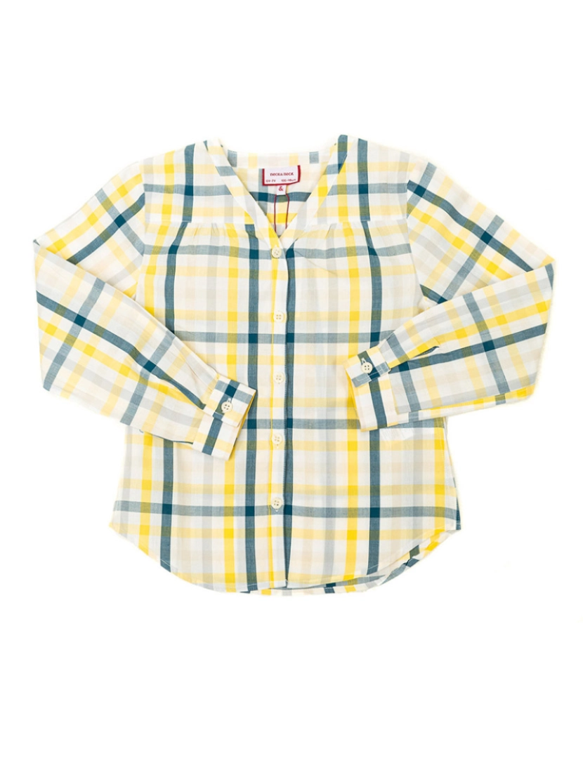 Neck&Neck - Camisa Rapariga Azul e Branco e Amarelo