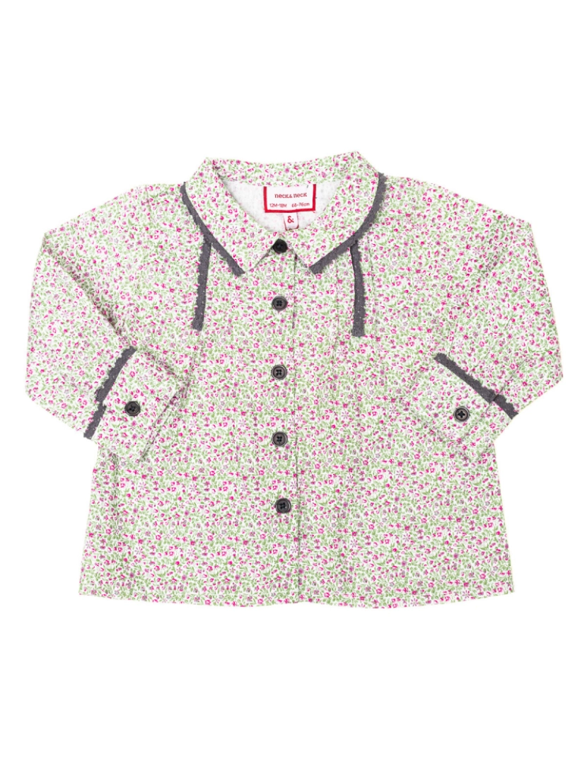 Neck&Neck - Camisa Bebé Verde e Rosa