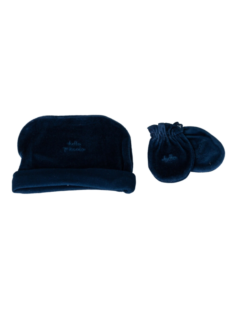 Tutto Piccolo - Conj. Gorro  e luvas Menino Bebé Azul Marinho