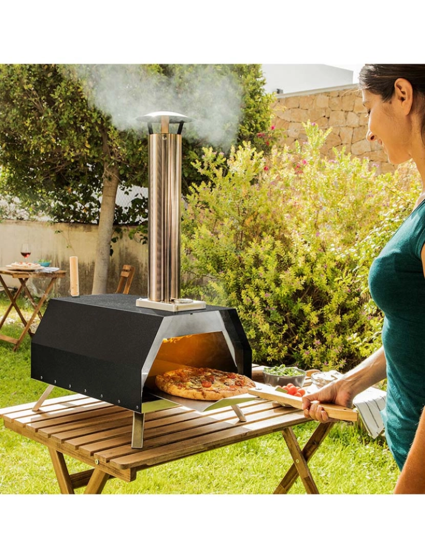 Innovagoods - Forno de Pellets para Pizza com Acessórios Pizzahven 