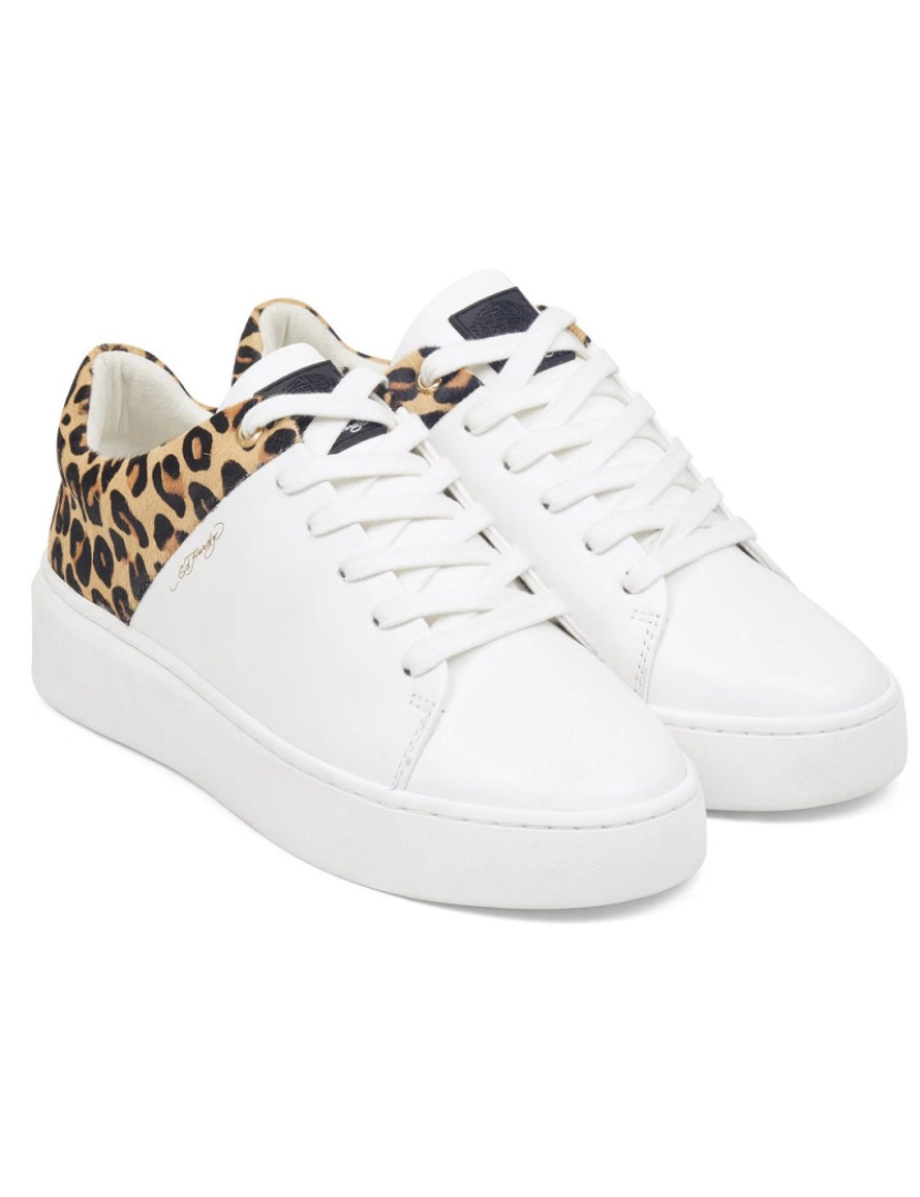 imagem de O Hardy Wild Low Top Leopard Branco2