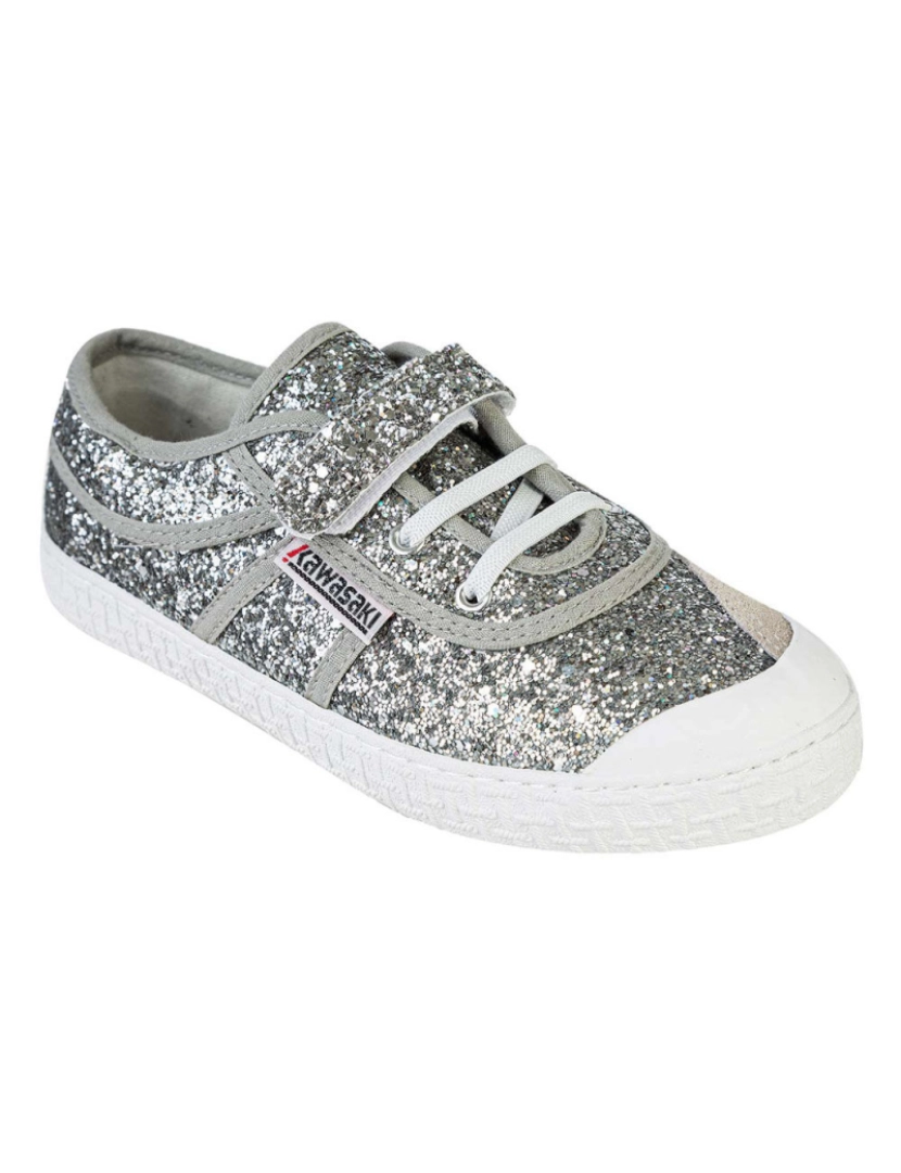 imagem de Kawasaki Glitter sapatos para crianças W/Elastic K202586 8889 prata2