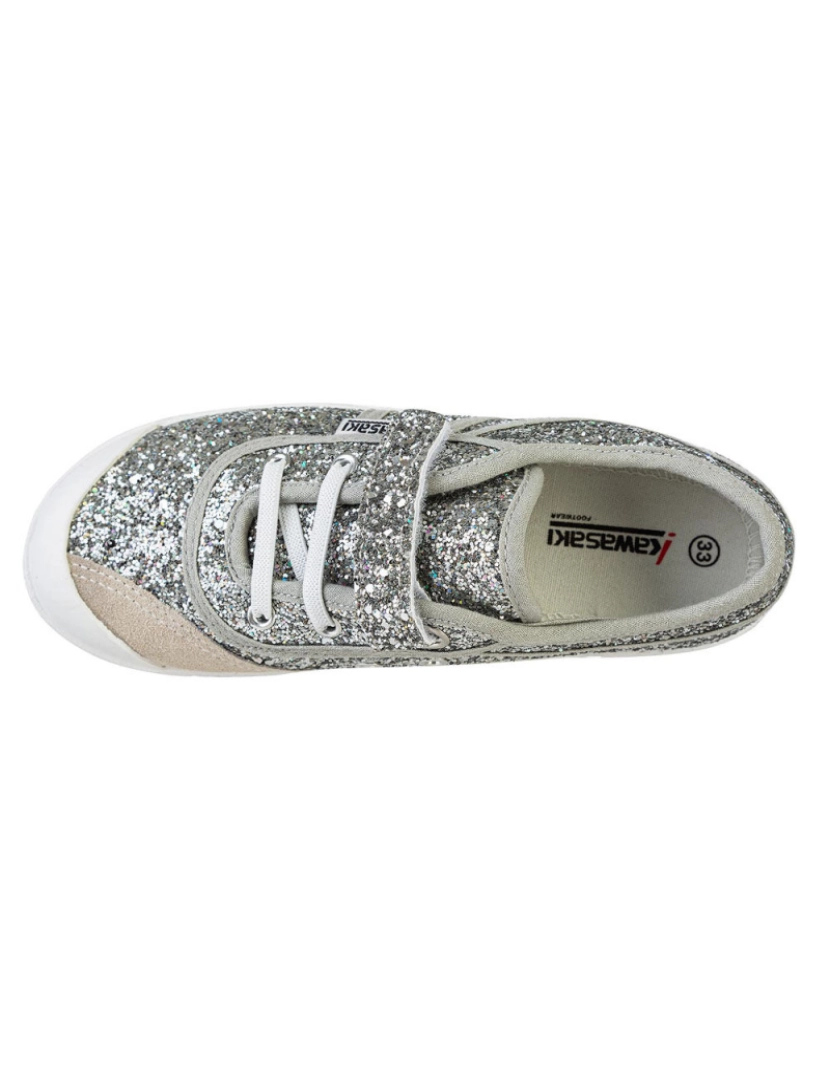 imagem de Kawasaki Glitter sapatos para crianças W/Elastic K202586 8889 prata4