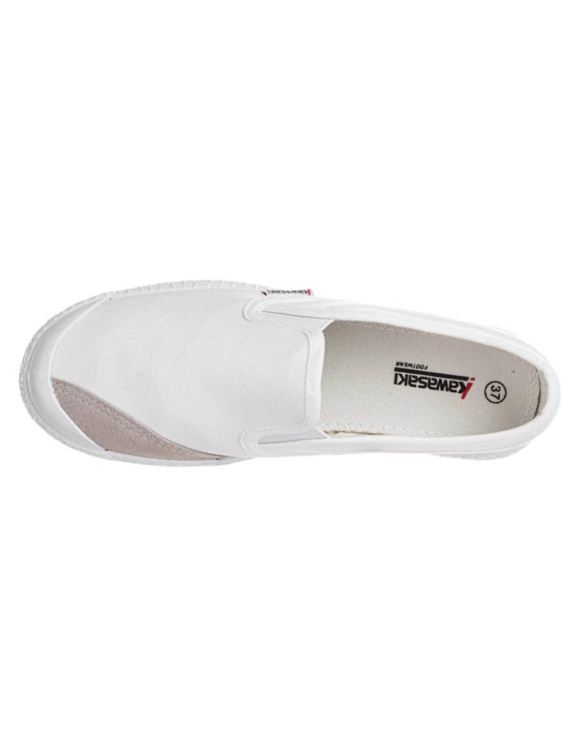 imagem de Kawasaki Slip sobre sapatos de lona K212437 1002 Branco4