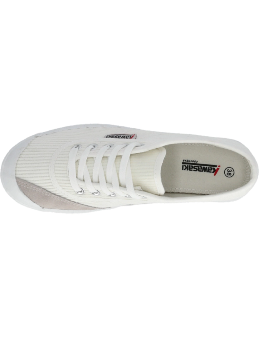 imagem de Kawasaki Corduroy sapatos originais K212444 1002 Branco4