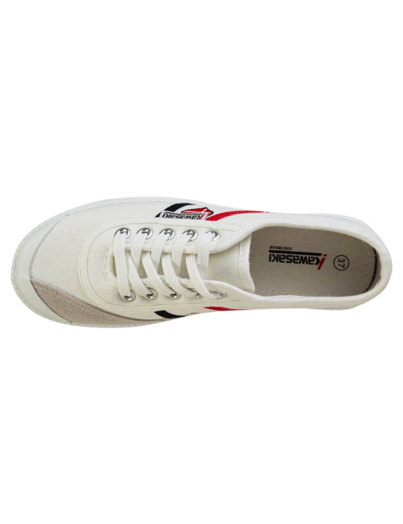 imagem de Kawasaki coração sapatos de lona K194523 1002 Branco4