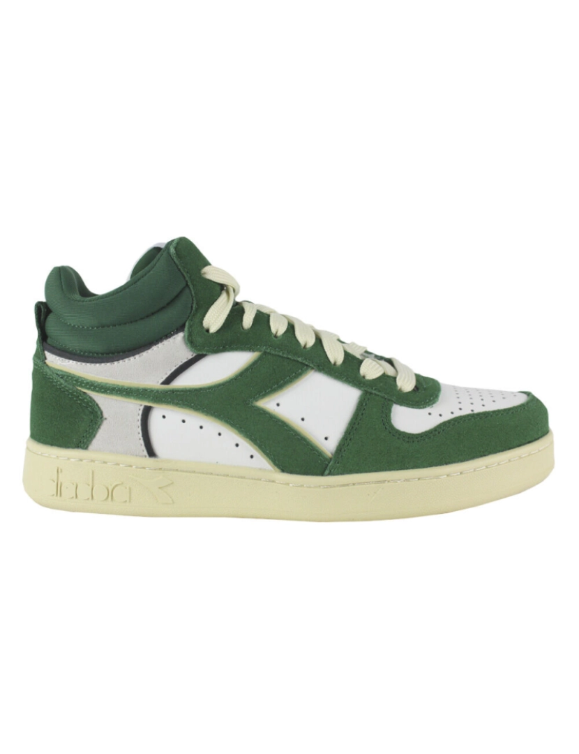 Diadora - Diadora Carrinho Mágico Sueco Corte de Couro Meia1.178563 01 C1912 Amazonas/Branco