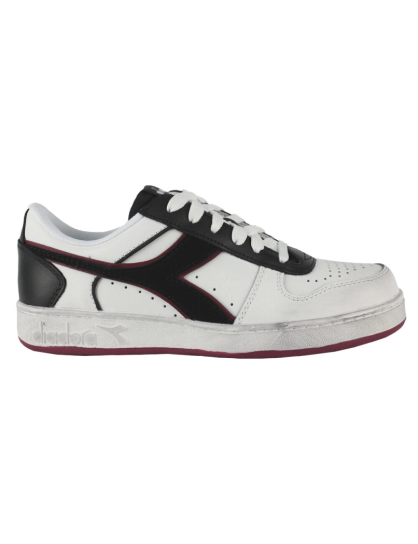 Diadora - Diadora Magical Basket Icona couro cesta Magical Low C5019 Granado branco/vermelho