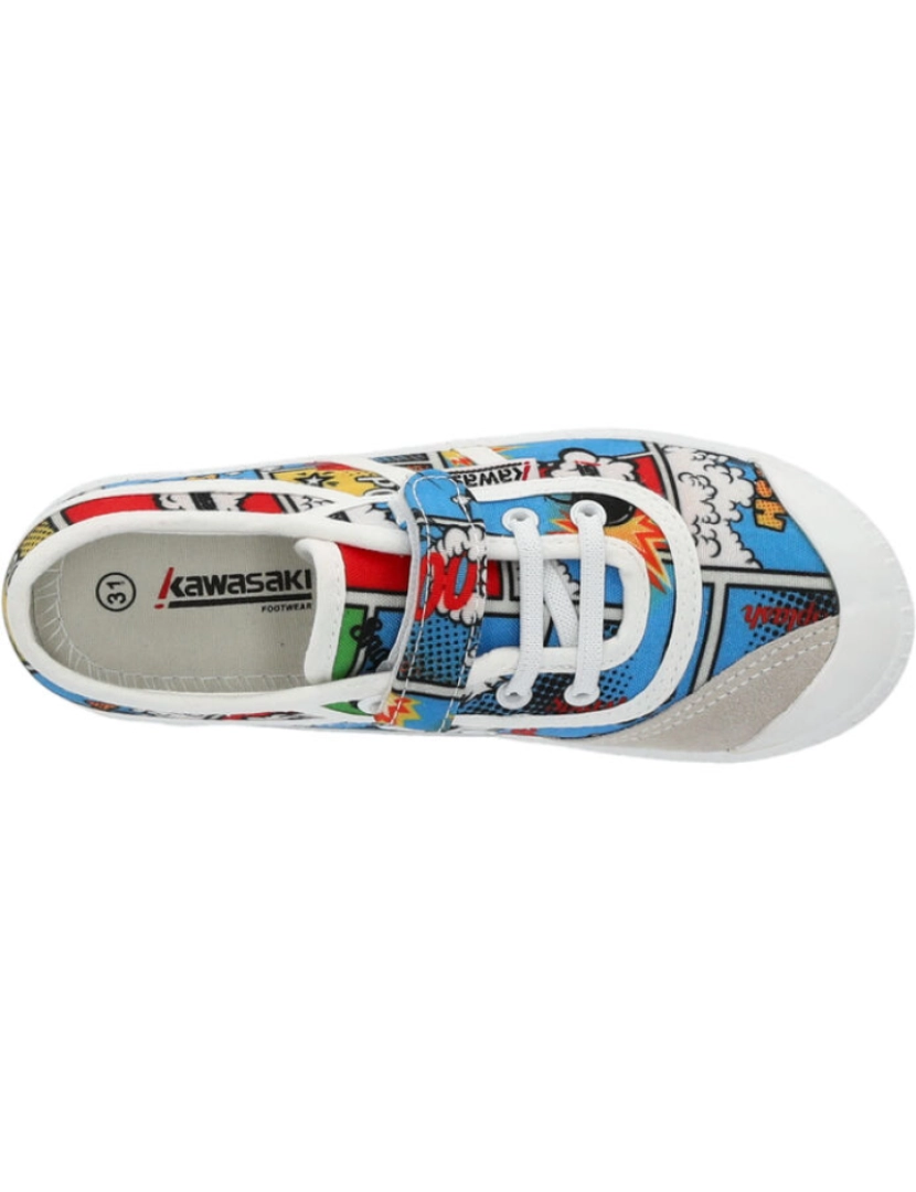 imagem de Desenho animado Kawasaki Sapatos para crianças W/Elastic K202585-É 2084 Strong Blue4