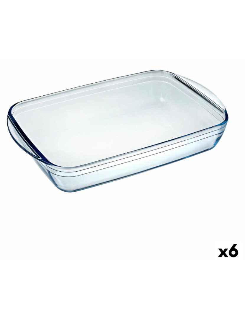 imagem de Recipiente de Cozinha Pyrex Classic 4,6 L 40,3 x 26,3 x 7,3 cm Transparente Vidro (6 Unidades)1