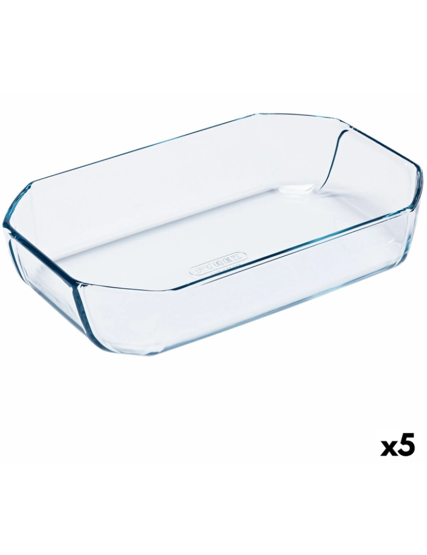 Pyrex - Travessa para o Forno Pyrex Inspiration Retangular 30 x 20 x 6,45 cm Transparente Vidro (5 Unidades)