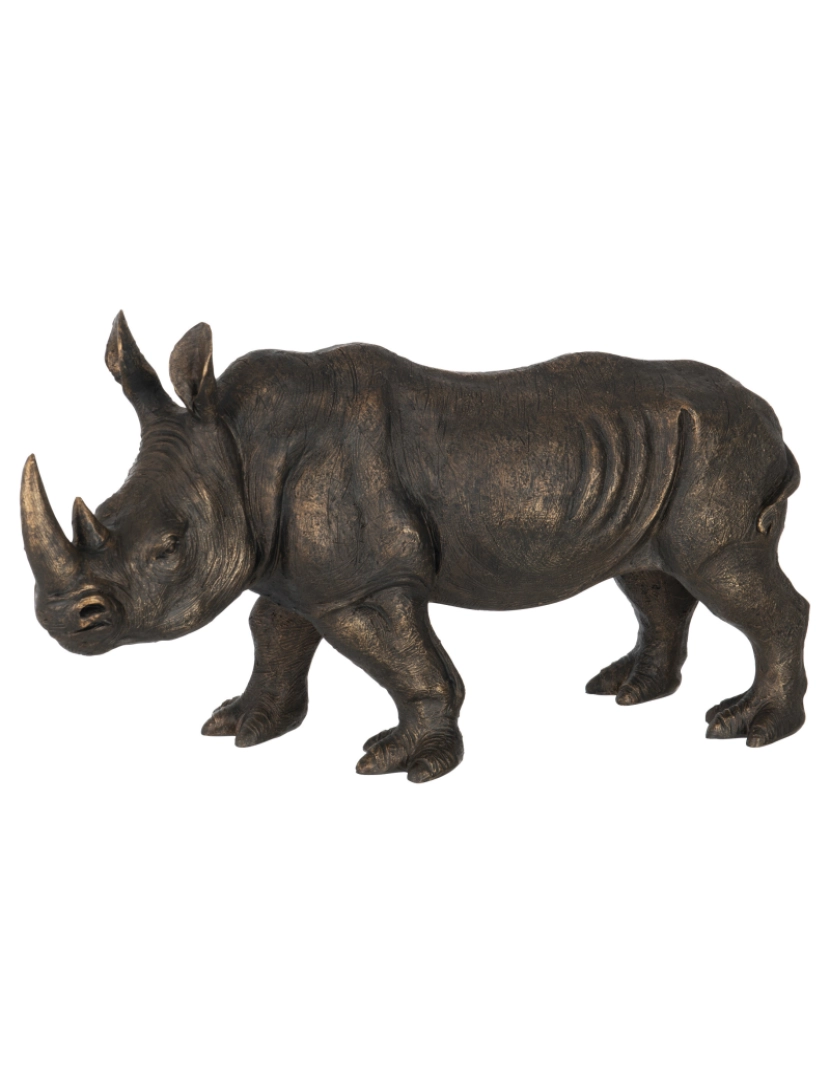 imagem de J-Line Rhinoceros Poli Bronze Grande1