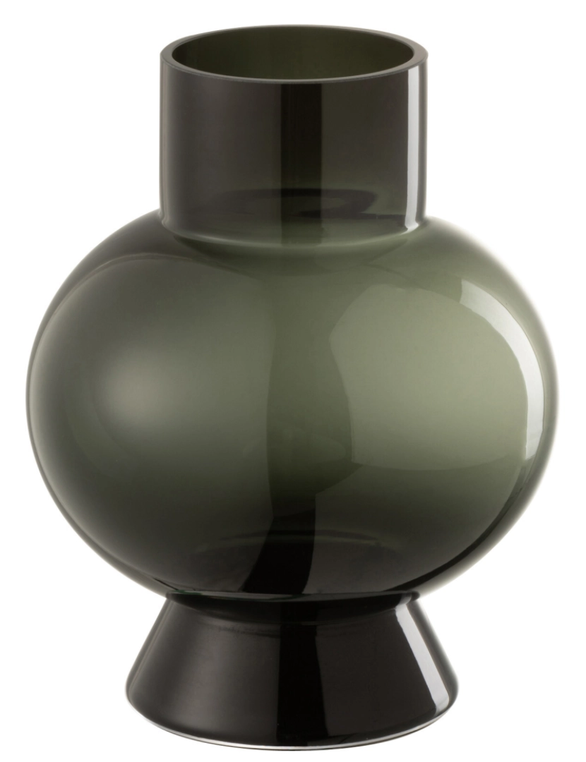 J-Line - J-Line Vase Ball Black Glass Small