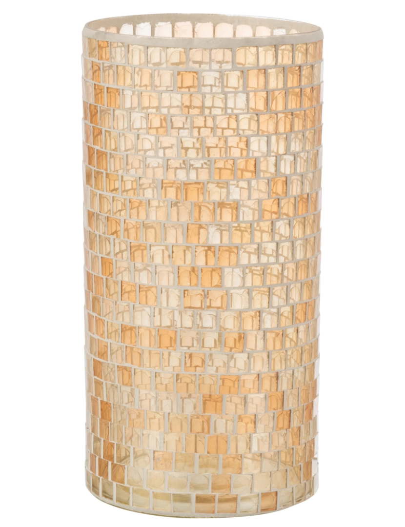 J-Line - J-Line Round Mosaic Vidro laranja do vaso