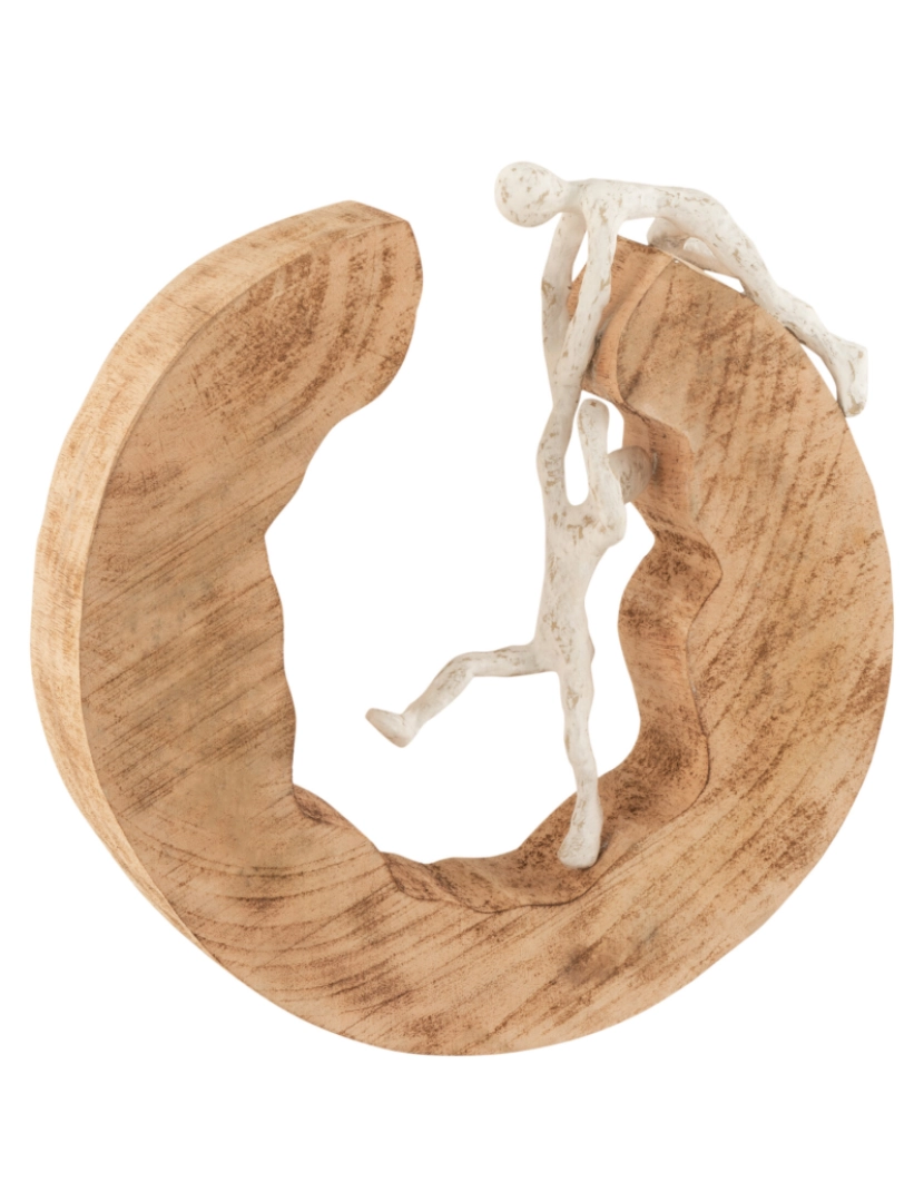 imagem de Manguier de madeira de escalada de casal J-Line / alumínio natural / branco1